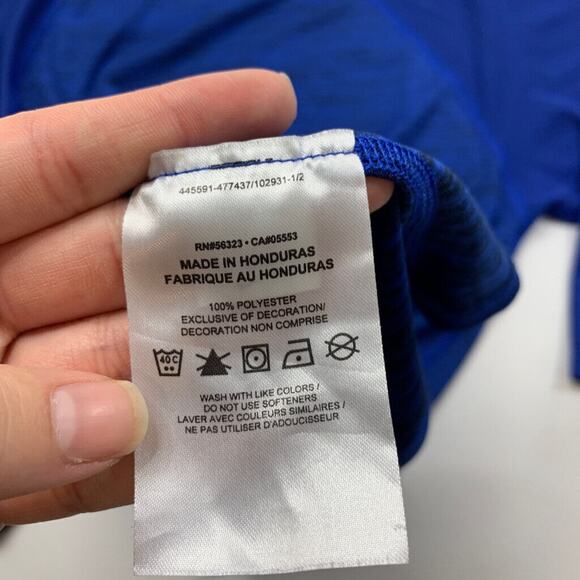 Nike T Shirt Mens M Medium Blue Dri Fit Half Sleeve Crew Neck BSBL Baseball Tee - Picture 8 of 11